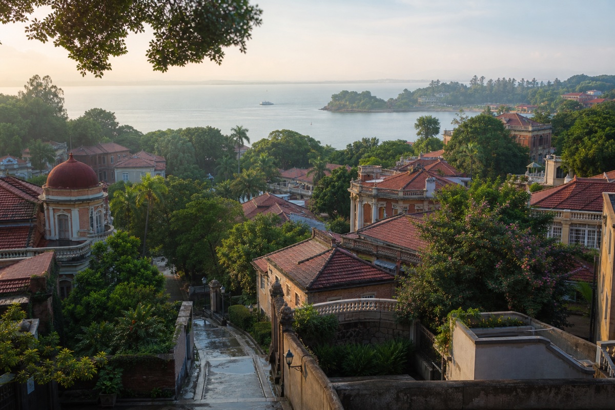 Gulangyu villas and coast